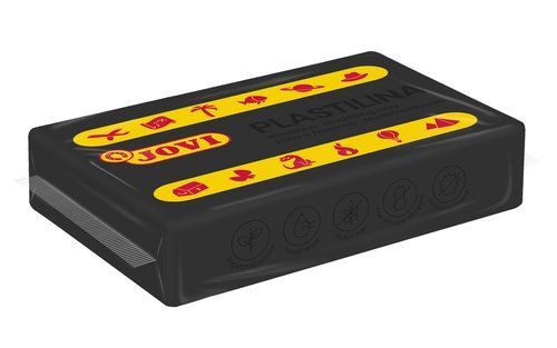 PLASTILINA JOVI 70 PASTILLA 50 gr. NEGRO CAJA DE 3