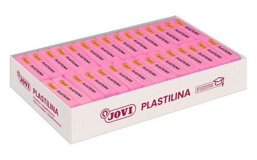 PLASTILINA JOVI 70 PASTILLA 50 gr. ROSA CAJA DE 30