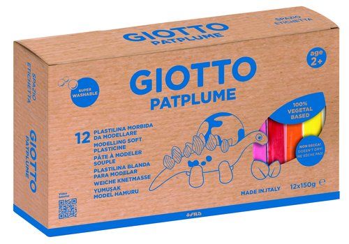 PLASTILINA GIOTTO PATPLUME 150 GR SURTIDO CAJA DE