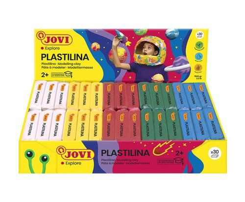 PLASTILINA JOVI 70 PASTILLA 50 gr. SURTIDO COLORES