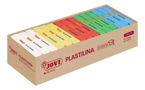 PLASTILINA JOVI 72 PASTILLA 350 gr. SURTIDO CAJA D