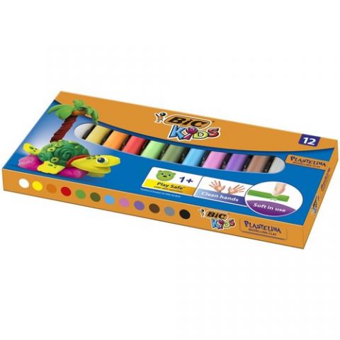 PLASTILINA BIC KIDS ESTUCHE DE 12 BARRAS