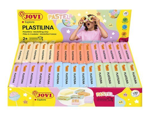 PLASTILINA JOVI 70 PASTILLA 50 gr. SURTIDO COLORES