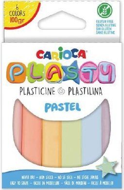 PLASTILINA CARIOCA PASTEL BARRA 20 gr. CAJA de 6
