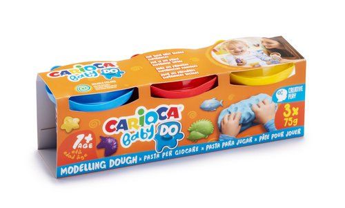 PLASTILINA CARIOCA BABY DOUGH VASITOS 75 gr. CAJA