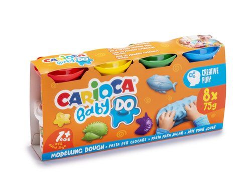 PLASTILINA CARIOCA BABY DOUGH VASITOS 75 gr. CAJA