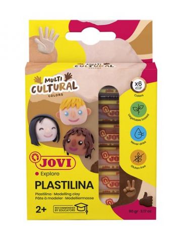 PLASTILINA JOVI 90 COLORES MULTICULTURAL BARRA 15