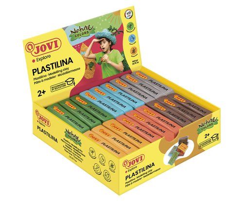 PLASTILINA JOVI 70 PASTILLA 50 gr. SURTIDO COLORES