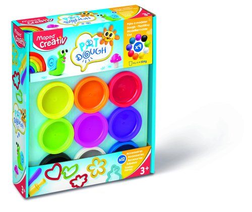 MAPED CREATIVE PAT DOUGH PLASTILINA 9 BOTES 56gr +
