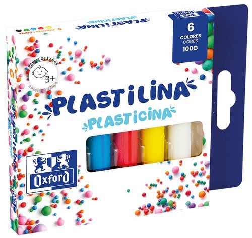 PLASTILINA OXFORD BARRA 15 gr. ESTUCHE DE 6