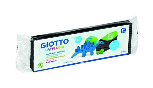 PLASTILINA PATPLUME 350GR CAJA 12 PASTILLAS NEGRO