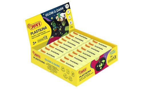 PLASTILINA JOVI 70 PASTILLA 50 gr. GLOW IN THE DAR