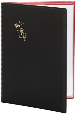 CARPETA PORTAMENUS PARDO PVC Fº NEGRO
