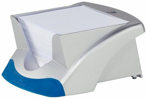 PORTA NOTAS C/PAPEL DURABLE METALICO PLATEADO
