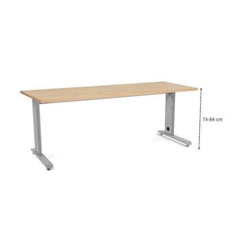 MESA ROCADA METAL ADJUST 200x80 ESTRUCTURA ALUMINI