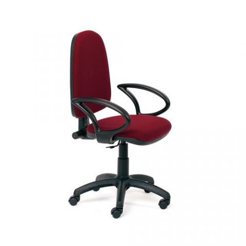 SILLA ROCADA TELA IGNIFUGA RD-930/2 GRANATE CON BR