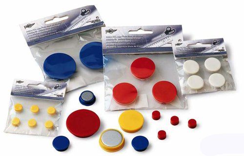 IMANES REDONDOS FAIBO 10 mm ROJO BOLSA de 6
