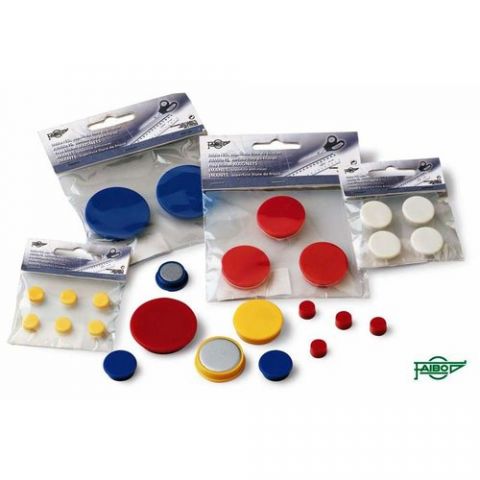 IMANES REDONDOS FAIBO 30 mm BLANCO BOLSA de 3