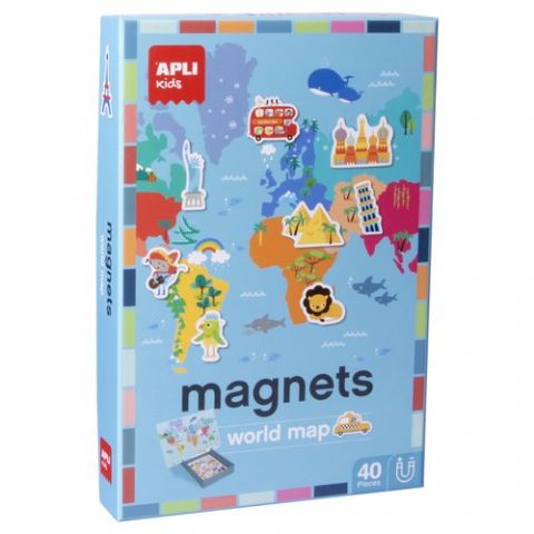 JUEGO MAGNETICO APLI MAPA MUNDI 40 PIEZAS
