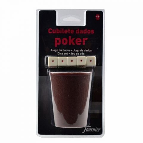 JUEGO CUBILETE + DADOS POKER EN BLISTER