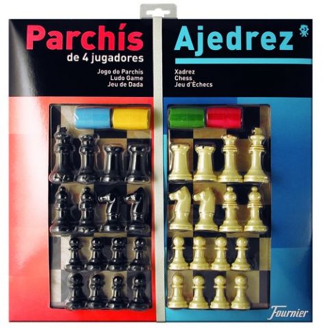 JUEGO PARCHIS AJEDREZ 40 Cmts + ACCESORIOS