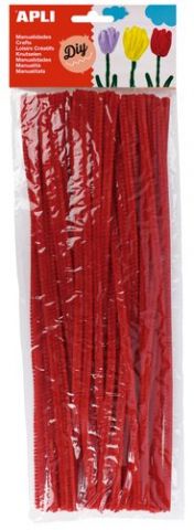 LIMPIA PIPAS VARILLA APLI ROJO 30 cm. BOLSA de 50