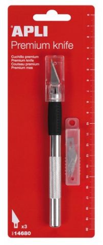 CUCHILLO APLI HOBBY PREMIUM + 3 RECAMBIOS 1 UNIDAD