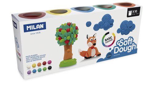 PASTA MODELAR MILAN SOFT DOUGH BASICOS CAJA de 10
