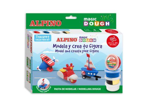 PASTA MODELAR ALPINO MAGIC DOUGH SET 4x40 gr. TRAN