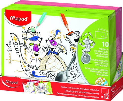 MAPED PAPELES PARA COLOREAR CON DECORACIONES METAL
