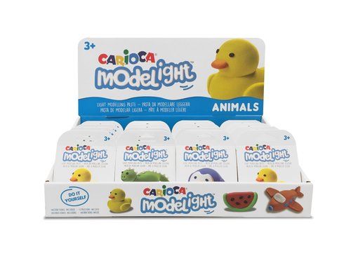 PASTA DE MODELAR CARIOCA MODELIGHT ANIMAL BOTE 30g
