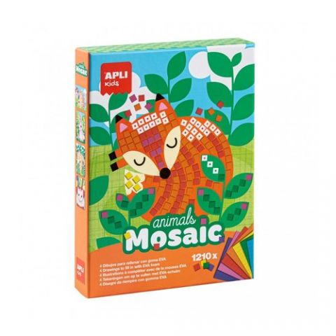 KIT APLI KIDS MOSAICO GOMA EVA ANIMALES (+4 años)