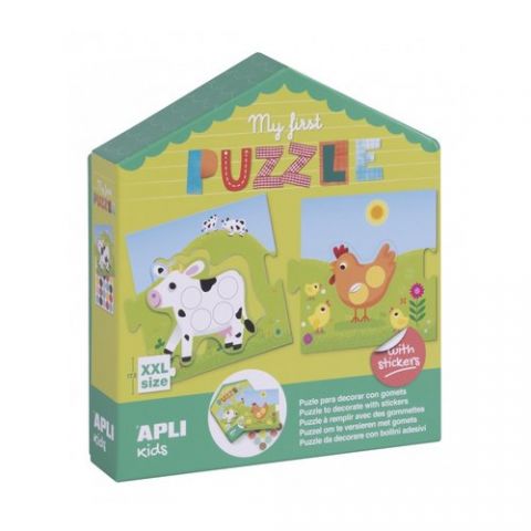 KIT APLI KIDS MY FIRST PUZLE + STICKERS (+3 años)