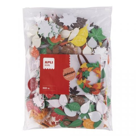 GOMA EVA APLI FORMAS ADHESIVAS HOJAS BOLSA de 500