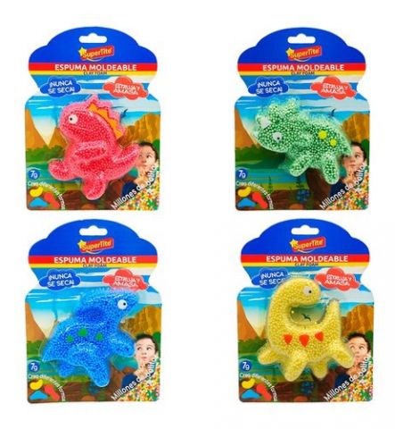 JUEGO SUPERTITE ESPUMA DE MOLDEADO 7g DINOSAURIO