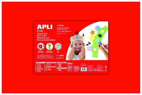 GOMA EVA APLI HOJA 40x60 cm ROJO PAQUETE de 5