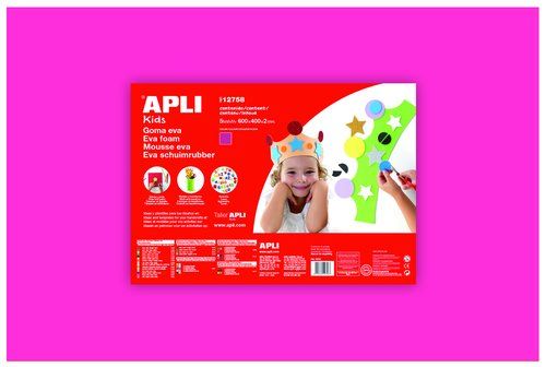 GOMA EVA APLI HOJA 40x60 cm ROSA PAQUETE de 5