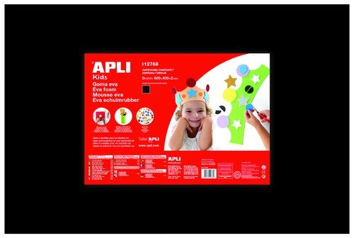 GOMA EVA APLI HOJA 40x60 cm NEGRO PAQUETE de 5