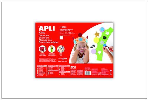 GOMA EVA APLI HOJA 40x60 cm BLANCO PAQUETE de 5