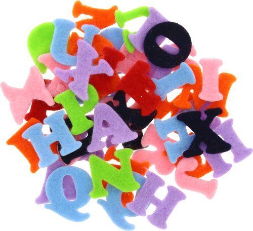FIGURAS FIELTRO FIXO KIDS LETRAS PACK de 100