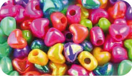 ABALORIOS PLASTICO FIXO KIDS CORAZONES BOLSA de 40