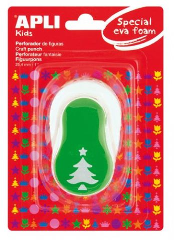 TALADRO GOMA EVA APLI 25,4 mm ARBOL VERDE