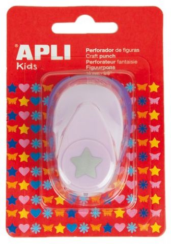 TALADRO FANTASIA APLI 16 mm ESTRELLA LILA