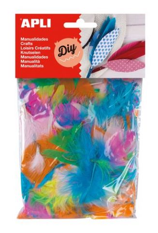 PLUMAS APLI PEQUEÑAS SURTIDO 14 gr. 24 unidades