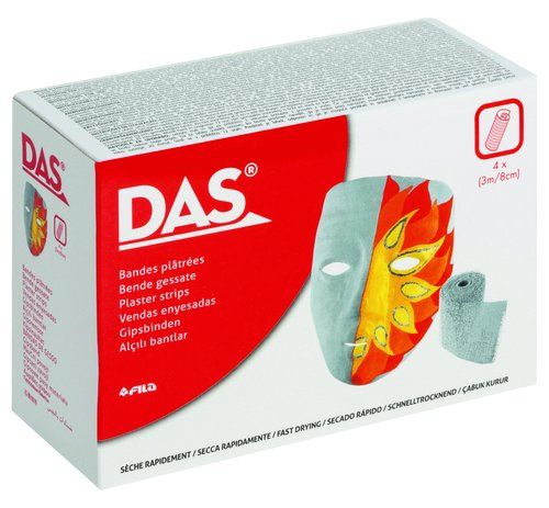 YESO DAS PAQUETE de 4 TIRAS de 3 m x 8 cm