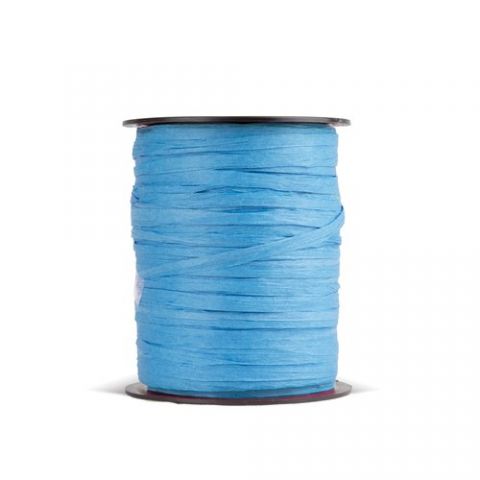 RAFIA CINTA de 3,5 mm ROLLO de 100 m AZUL CLARO