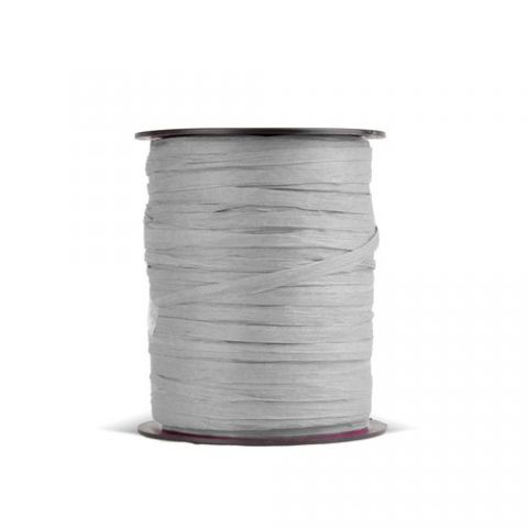 RAFIA CINTA de 3,5 mm ROLLO de 100 m PLATA