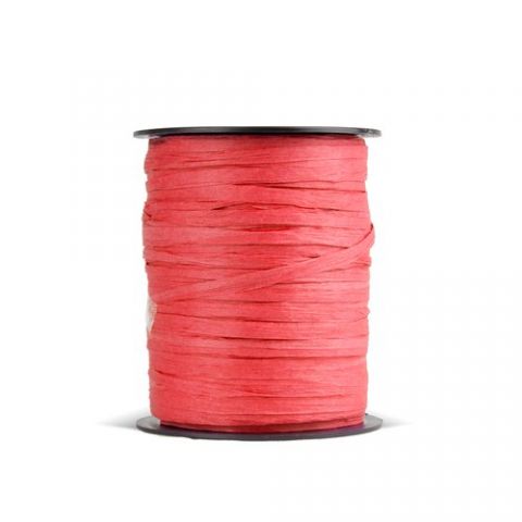 RAFIA CINTA de 3,5 mm ROLLO de 100 m ROJO
