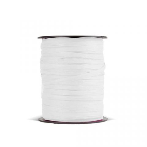 RAFIA CINTA de 3,5 mm ROLLO de 100 m BLANCO