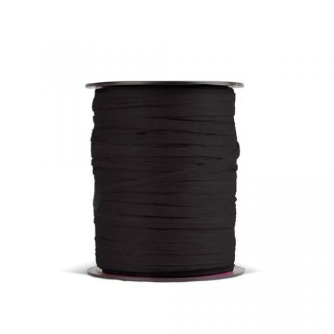 RAFIA CINTA de 3,5 mm ROLLO de 100 m NEGRO